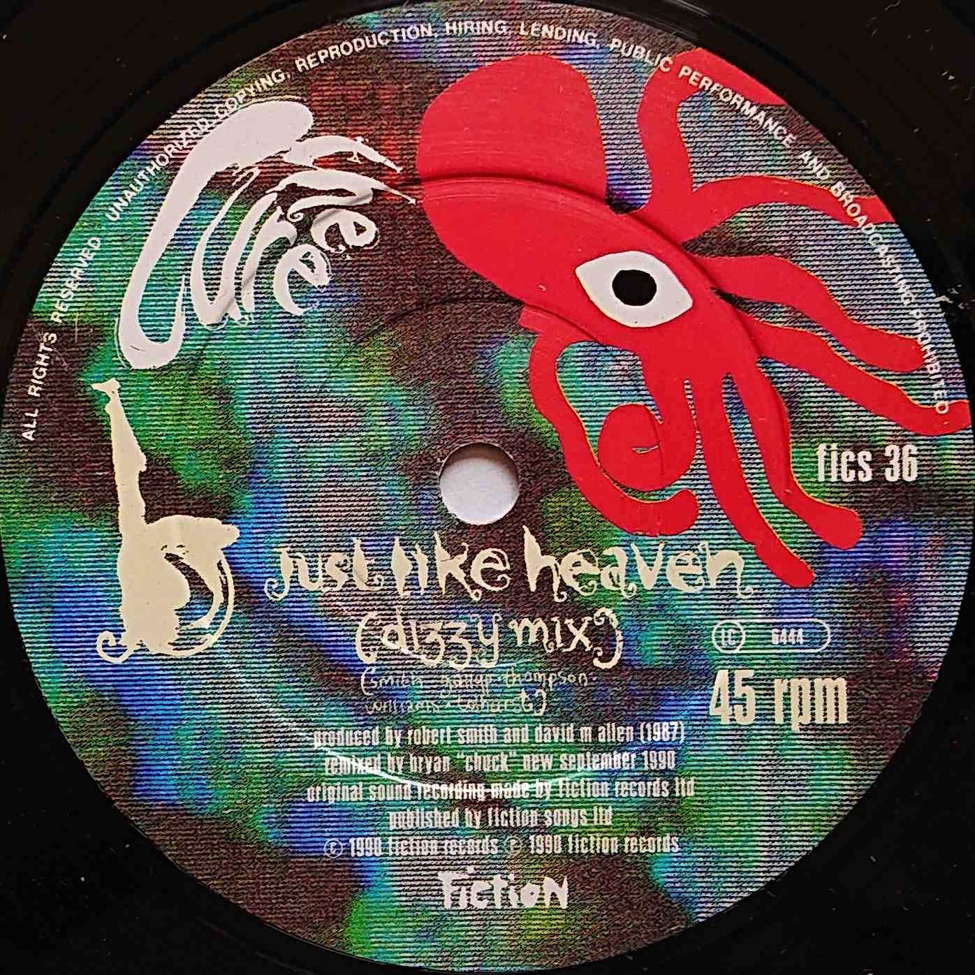 FICS 36 Close to me remix The Cure  Label
